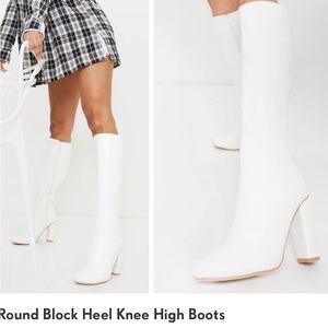 White boots. Never worn.  Size 9